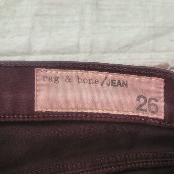 Rag & Bone Wine Coated Skinny Jean Legging Size 26 - Picture 5 of 6